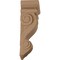 Ekena Millwork 7"W x 3 1/2"D x 11"H Traditional Leaf Corbel, Alder COR07X03X10TRAL - alternate 2
